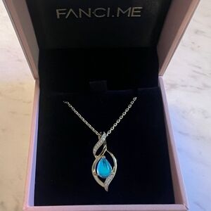 MOONSTONE 925 , GOLD PLATED Pendant Necklace- FANCYME